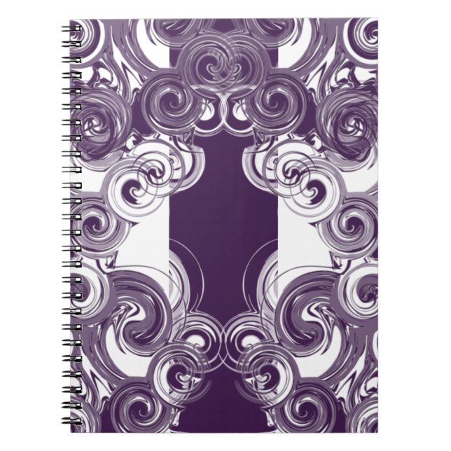 Carnet Couverture des Doodles d'Art numérique violet (Devant)