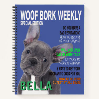 Carnet Couverture du magazine Boston Terrier Parody