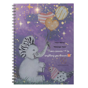Carnet Couverture "Eleze Elephant & Polka Hen"