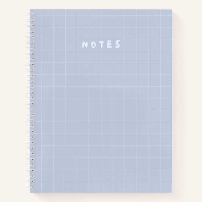 Carnet Couverture minimale de grille pastel "NOTES" - est (Devant)