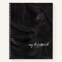 Couverture noire personnalisée Minimaliste Sketchb