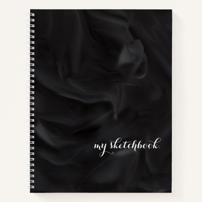 Carnet Couverture noire personnalisée Minimaliste Sketchb (Devant)