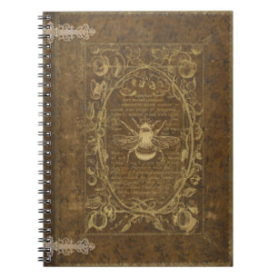 Carnet Couverture vintage d'abeilles