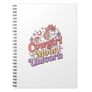 Carnet Cowgirl Licorne Lune Licorne Marchandises Fantaisi