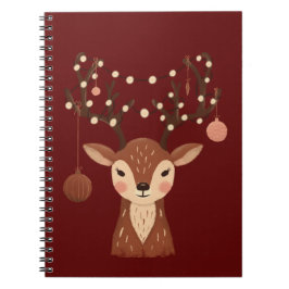 Carnet Cozy Christmas Deer with Ornaments and LPhone Case