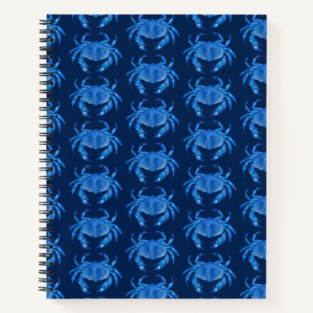 Carnet Crabe Bleu motif Océan (Devant)