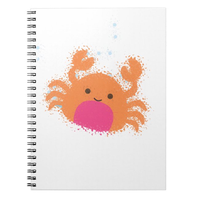 Carnet Crabe caricaturale orange (Devant)