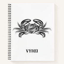 Crabe tribal noir et blanc