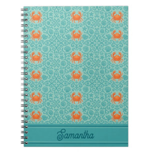 Carnet Crabes Symphonie ornementale Personnalisée