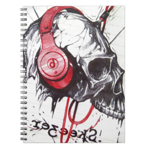 Carnet Crâne avec conception casque