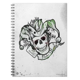 Carnet Crâne de joker du peloton   de suicide "tout dans