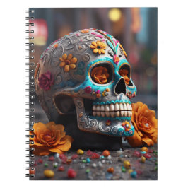 Carnet Crâne de sucre sarcelle