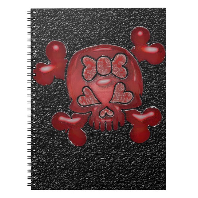 Carnet Crâne et composition urbaine en os croisés (Devant)