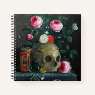 Carnet Crâne et Rose