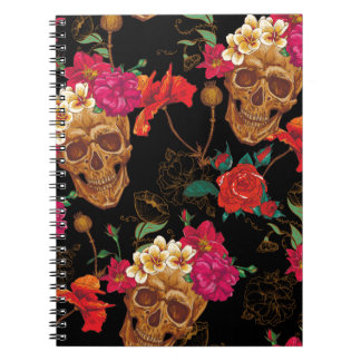 Carnet crâne floral