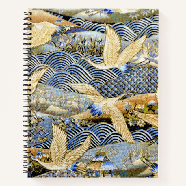 Carnet Crane japonaise personnalisée (Devant)