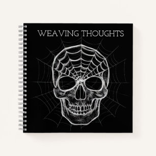 Carnet Crâne Spiderweb