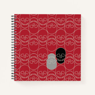 Carnet Crânes - rouge sang et blanc os