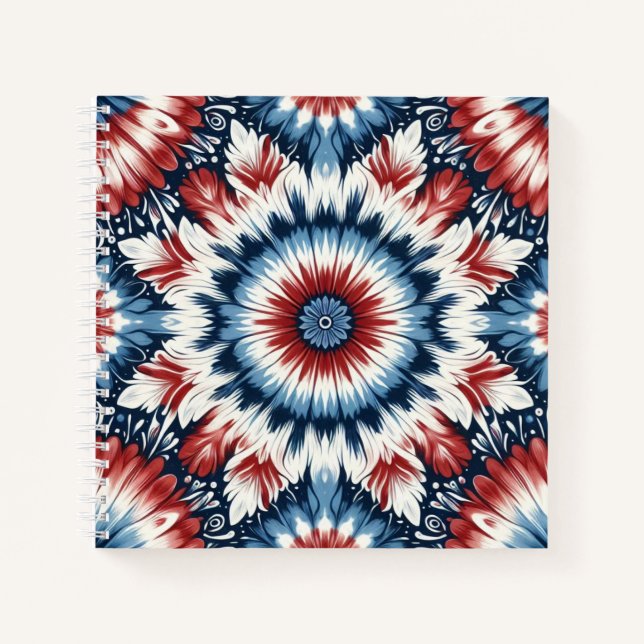 Carnet Cravate rouge, blanc et bleu (Devant)