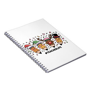 Carnet Crayons de Noël Enseignant Vie d'enseignant Joyeux