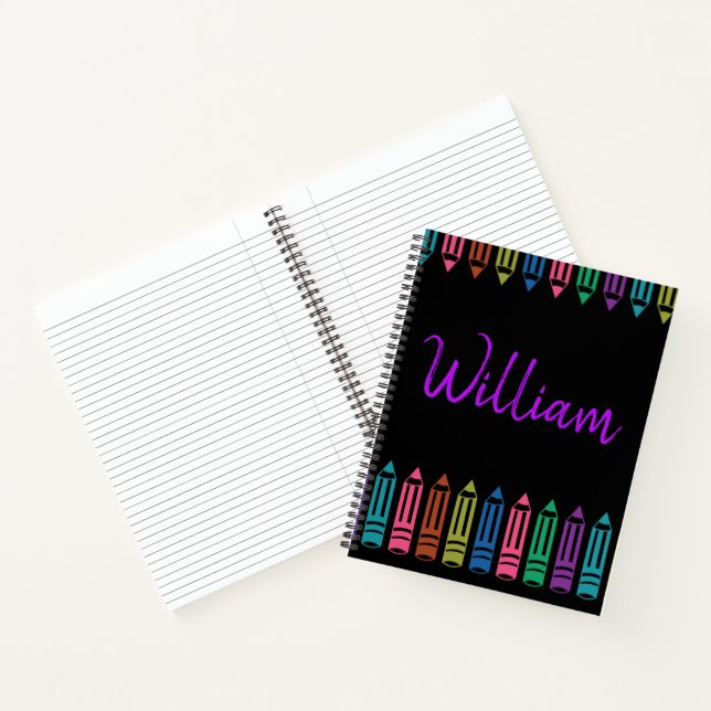 Carnet Crayons Doodles Skect Personnalisé, Retour À L'Éco (Intérieur)