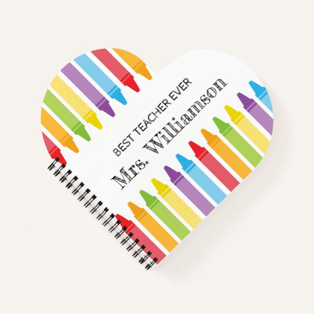 Carnet Crayons personnalisés Professeur Appréciation cade (Devant)