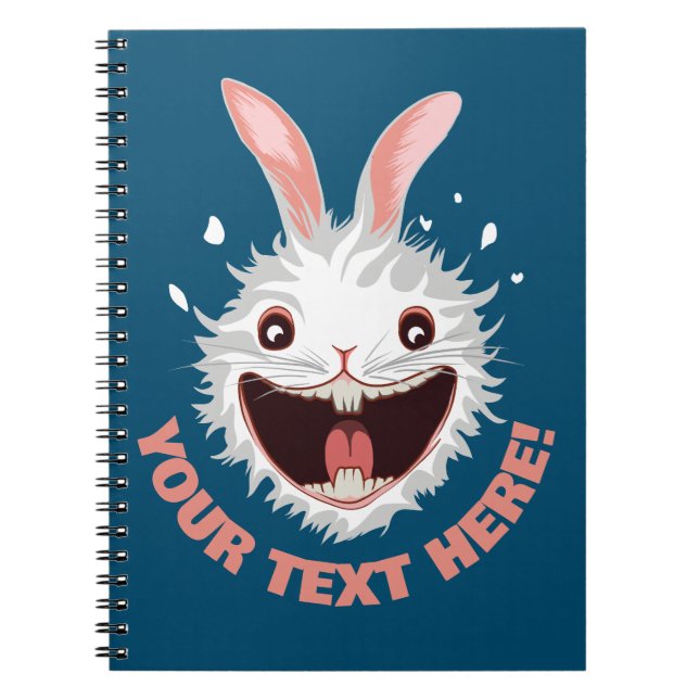 Carnet Crazy White Rabbit Face (Devant)