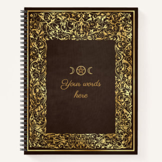 Carnet Create Your Own Dark Brown Giided Filigree
