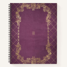 Create Your Own Gilded Magenta Purple Notebook