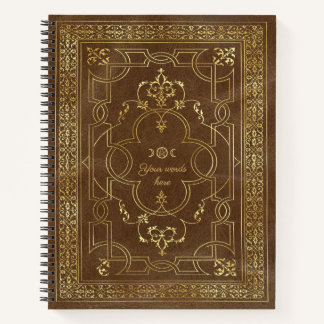 Carnet Create Your Own Gold Embossed Camel Brown