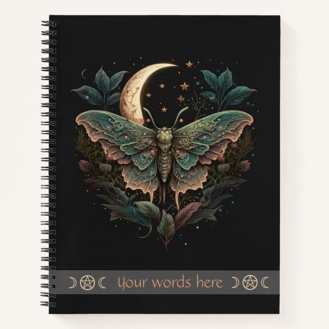 Carnet Create Your Own Iridescent Celestial Moth Floral (Devant)