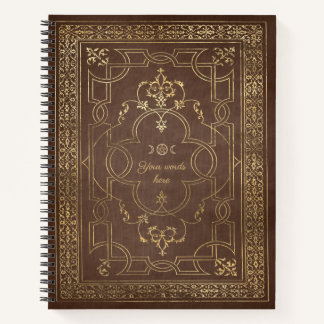 Carnet Create Your Own Ornate Gilded Umber Brown