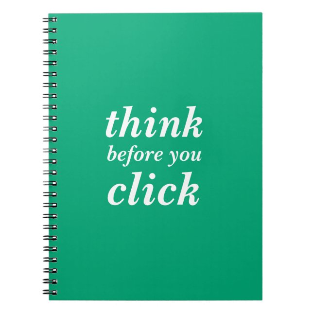Carnet Create Your Own | think before you click | (Devant)