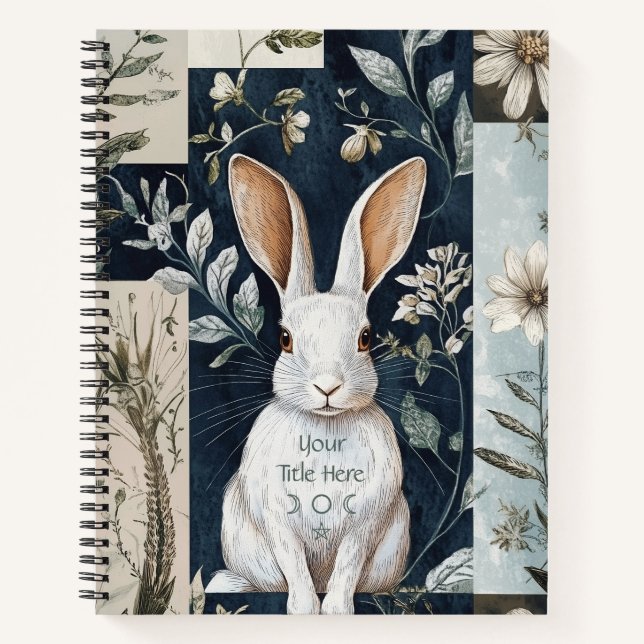 Carnet Create Your Own White Rabbit Botanical (Devant)