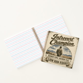 Carnet Création drôle de style vintage pour introverti