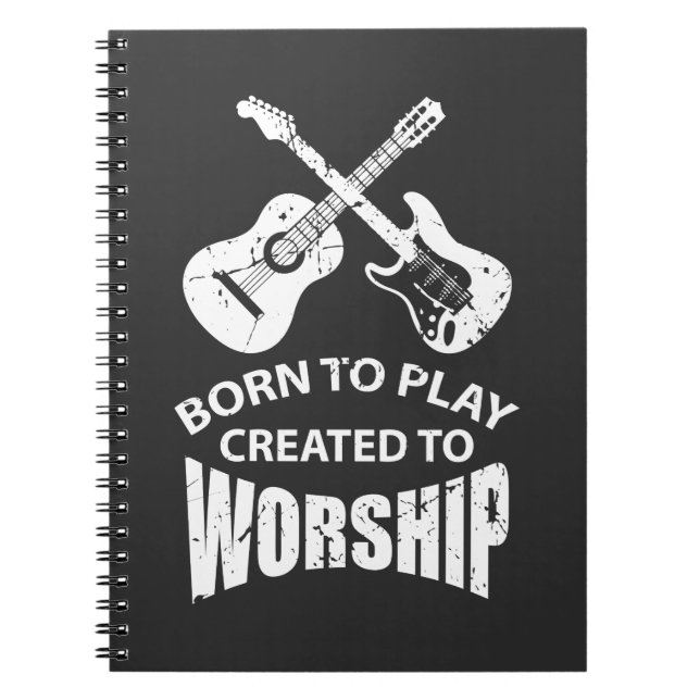 Carnet Créé pour adorer le joueur de guitare chrétien le (Devant)