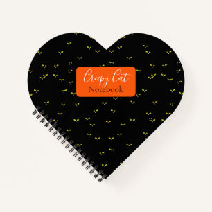 Carnet Creepy Black Cat Halloween