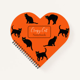 Carnet Creepy Black Cat Halloween