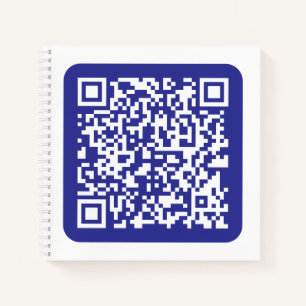 Carnet Créer un code QR analysable Bleu foncé modifiabl