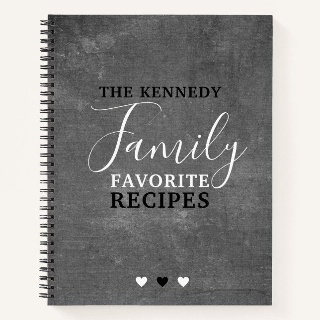 Carnet Créer Votre Propre Famille Recettes Favorites Tabl (Devant)