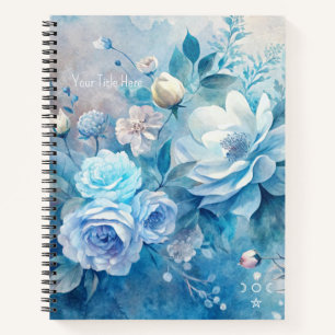 Carnet Créez Vos Propres Roses Bleues et Violettes Shabby