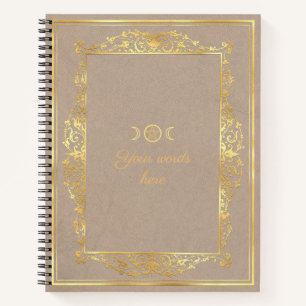 Carnet Créez Votre Propre Cadre Doré Beige Marron