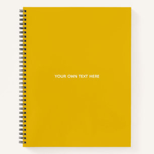 Carnet Créez votre propre conception jaune personnalisée