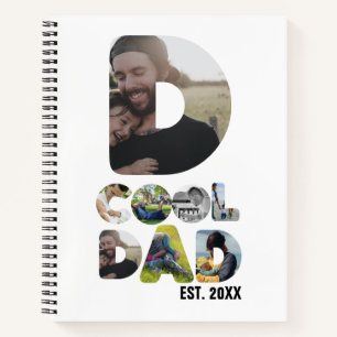 Carnet Créez votre propre cool papa 7 lettre photo pour l