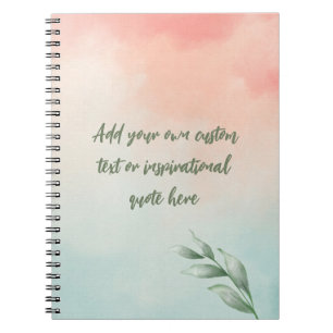 Carnet Créez votre propre devis de motivation aquarelle