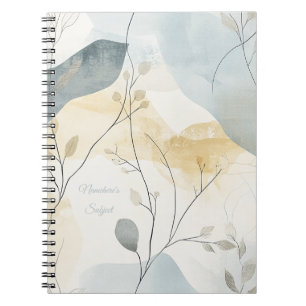 Carnet Créez Votre Propre Minimaliste Floral Gris Brumeux