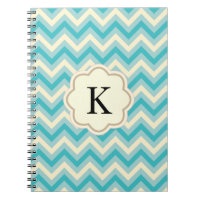 Crème Aqua Blue Chevron Zigzag Rayures