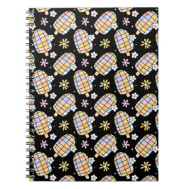 Carnet Crème de glace douce et florale - Motif d'été luna