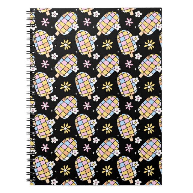 Carnet Crème de glace douce et florale - Motif d'été luna (Devant)