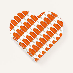 Carnet Crème de glace orange personnalisée Popsicle